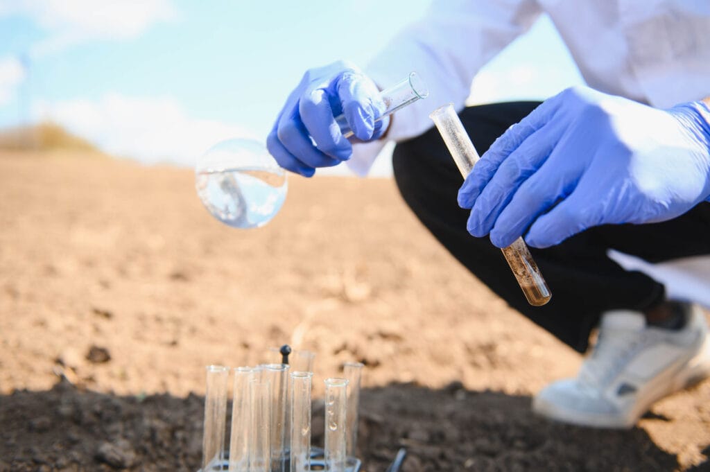 conducting soil test